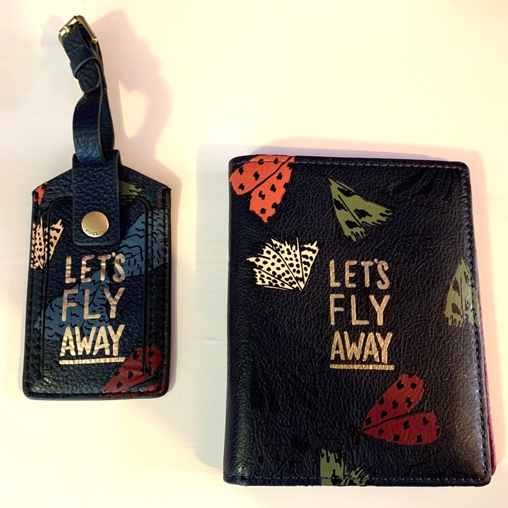 Fossil Passport Wallet and Luggage Tag